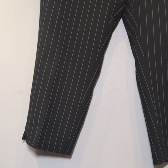 Peter Nygard Petites Cropped Pinstriped Pants Trousers Suiting Office 14P - Picture 4 of 11